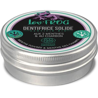 Solid toothpaste with 2 mints & activated charcoal Lov'FROG 100% natural