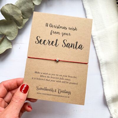 Un petit souhait de votre père Noël secret - Bracelet de souhaits