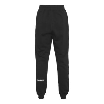 Pantalon de survêtement noir Galiente avec rayure en velours texturé léger 2