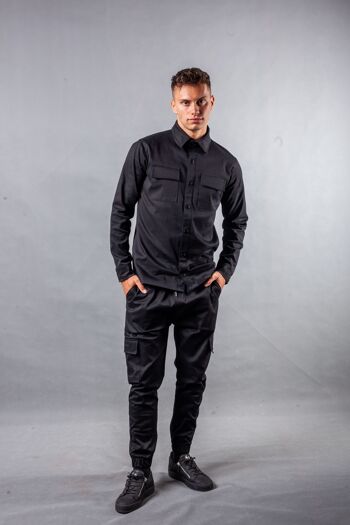 Chemise cargo noire 4