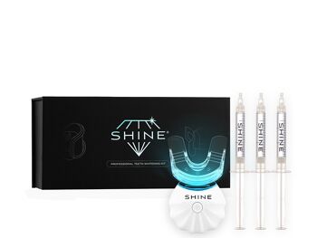 Kit LED de blanchiment des dents professionnel, SHINE + 3 x gels blanchissants 4