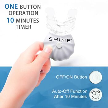 Kit LED de blanchiment des dents professionnel, SHINE + 3 x gels blanchissants 11