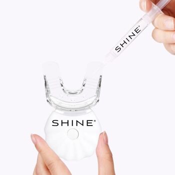 Kit LED de blanchiment des dents professionnel, SHINE + 3 x gels blanchissants 12