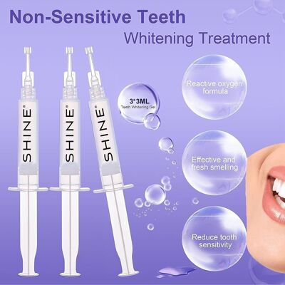 Set of 3 Syringes for Professional Teeth Whitening, SHINE, 3 x 3ml