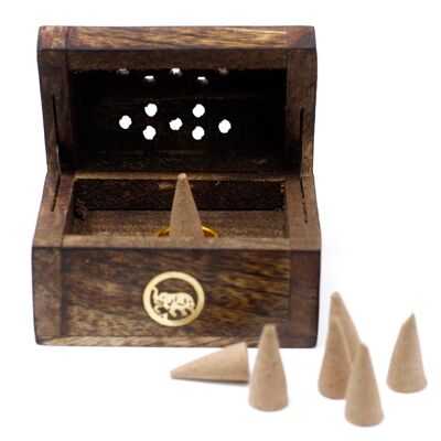 Home fragrance: Incense Cone Mini Smoke Box - Mango Wood