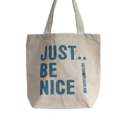 Shopping Bags: Just Be Nice logo  Cotton Bags eco friendly - Al	42x11,5x39 (cm), 18,837L, 0,008Kg/Ll Same - Red