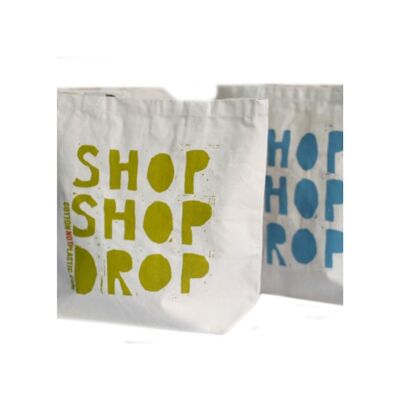 Shopping Bags shop, shop logo  Cotton Bags eco friendly - All	42x11,5x39 (cm), 18,837L, 0,008Kg/L Same - Green