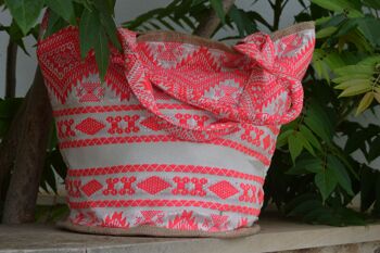 SAC ROND EN JUTE ET COTON