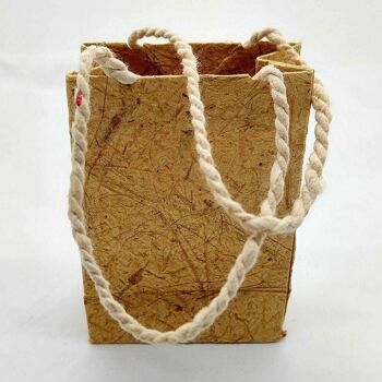 Sac-cadeau en papier mûrier brun naturel Vie Naturals, paquet de 10, 6x7.5cm 3