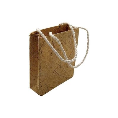 Sacchetto regalo in carta di gelso marrone naturale Vie Naturals, confezione da 10, 7x7,5 cm