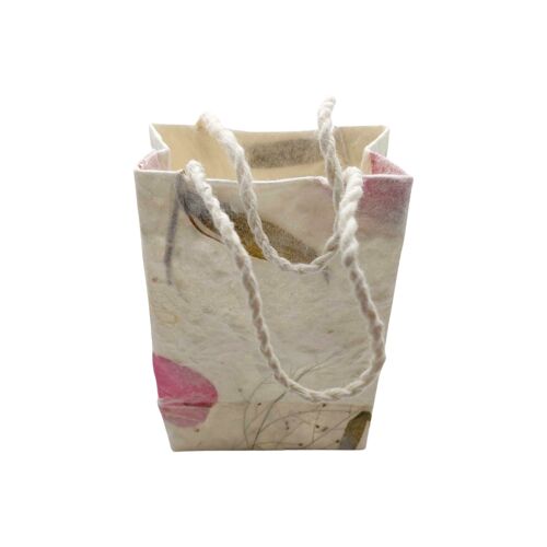 Vie Naturals Flowered Mulberry Paper Gift Bag, Pack of 10, 6x7.5cm