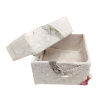 Boîte-cadeau en papier de mûrier Vie Naturals, paquet de 10, 4x4x2,5 cm 3