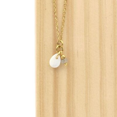 Necklace Paru drop, gold (stainless steel)