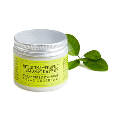 Vegan Deodorant Cream Lemon & Tea Tree 50ml