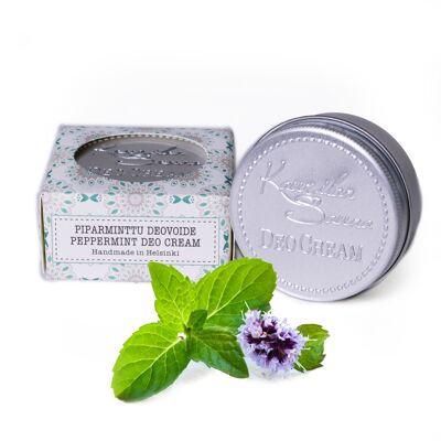 Vegan Deodorant Cream Travel Size Peppermint 35g