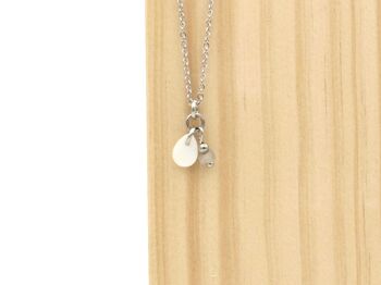 Collier Paru goutte, argent (acier inoxydable) 1