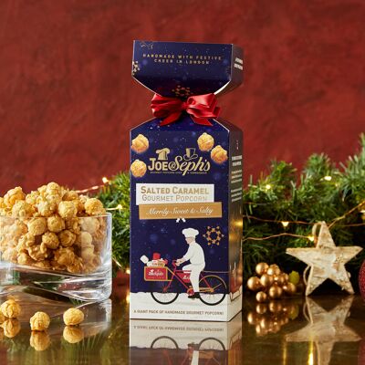 Caja de regalo de galleta festiva con palomitas de maíz salado