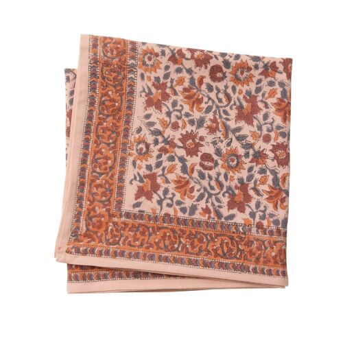 Foulard imprimé “fleurs indiennes” Lucette Pink