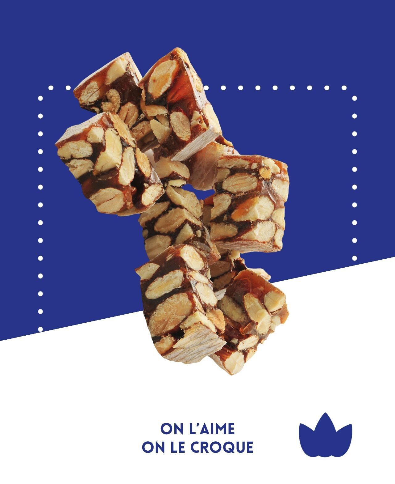 Le patriarche vrac 2kg : nougat noir croquant