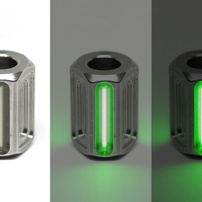 GLOW Bead - Stainless Steel - Green