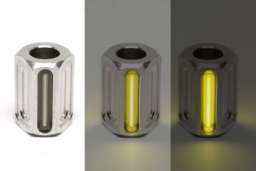 GLOW Bead - Stainless Steel - Yellow