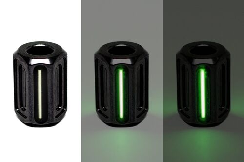 GLOW Bead - Polished Black PVD - Green