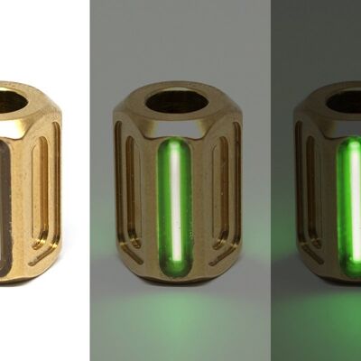 GLOW Bead - Matte Gold PVD - Green