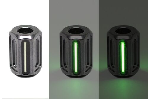 GLOW Bead - Anthracite PVD - Green