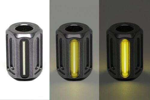 GLOW Bead - Anthracite PVD - Yellow