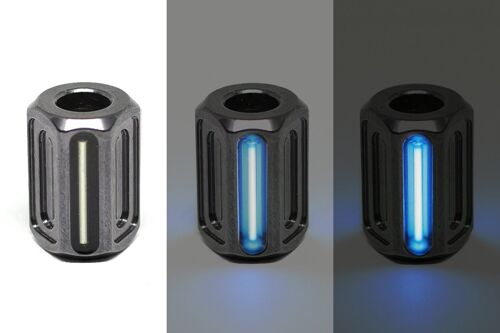 GLOW Bead - Anthracite PVD - Blue
