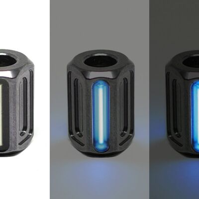 GLOW Bead - Anthracite PVD - Blue