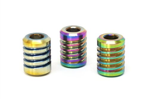 Stainless Steel Jet Bead - Rainbow Jet Bead