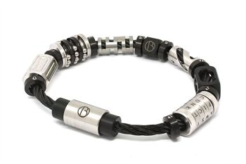 Bracelet en acier inoxydable CABLE de minuit entièrement chargé V2 1