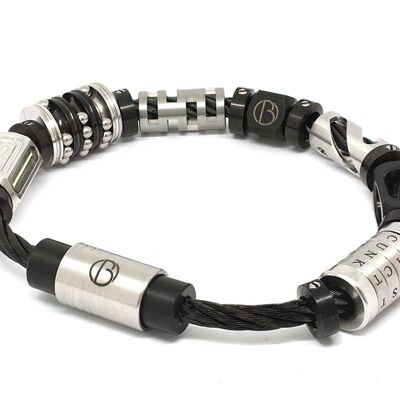 Fully Loaded Midnight CABLE Stainless Steel Bracelet V2
