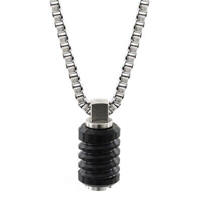 Collier Jet en Acier Inoxydable - Petit (18'') - PVD Noir Poli