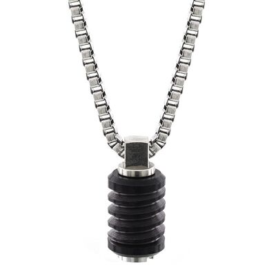 Jet Stainless Steel Necklace - Bespoke - PVD Anthracite