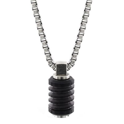 Jet Stainless Steel Necklace - Extra Small (16'') - PVD Anthracite