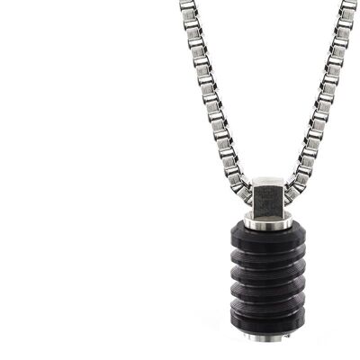 Jet Stainless Steel Necklace - Small (18'') - PVD Anthracite