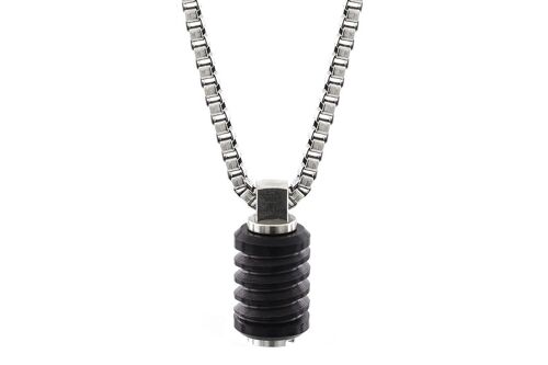 Jet Stainless Steel Necklace - Medium (22'') - PVD Anthracite