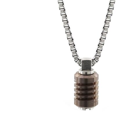 Jet Stainless Steel Necklace - Bespoke - PVD Rose Gold