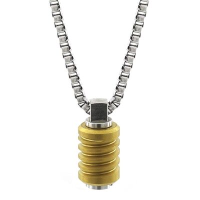 Jet Stainless Steel Necklace - Small (18'') - PVD Matte Gold