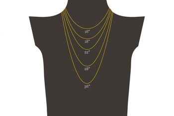 Collier Jet en Acier Inoxydable - Petit (18'') - PVD Or Mat 3