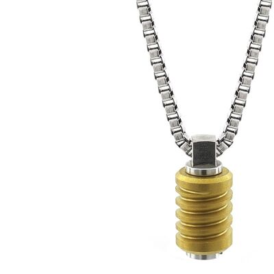 Jet Stainless Steel Necklace - Medium (22'') - PVD Matte Gold