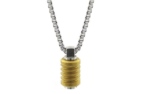 Jet Stainless Steel Necklace - Extra Large (36'') - PVD Matte Gold