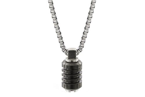 Jet Stainless Steel Necklace - Bespoke - PVD Graphite