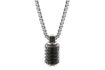 Collier Jet en Acier Inoxydable - Petit (18'') - PVD Graphite 1