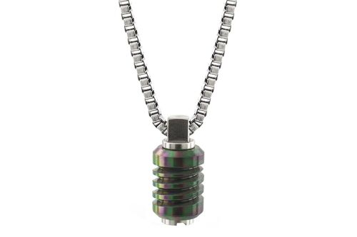 Jet Stainless Steel Necklace - Extra Small (16'') - PVD Rainbow