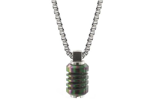 Jet Stainless Steel Necklace - Small (18'') - PVD Rainbow