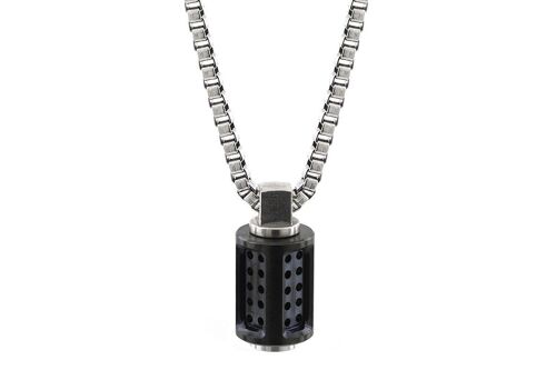 Aero Stainless Steel Necklace - Small (18'') - PVD Polished Black