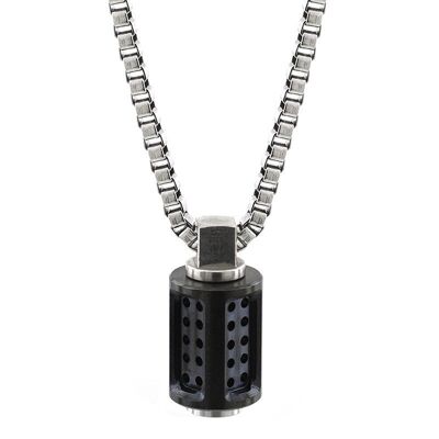 Aero Stainless Steel Necklace - Small (18'') - PVD Polished Black